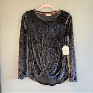 Altar’d State Velvet Long Sleeve Top